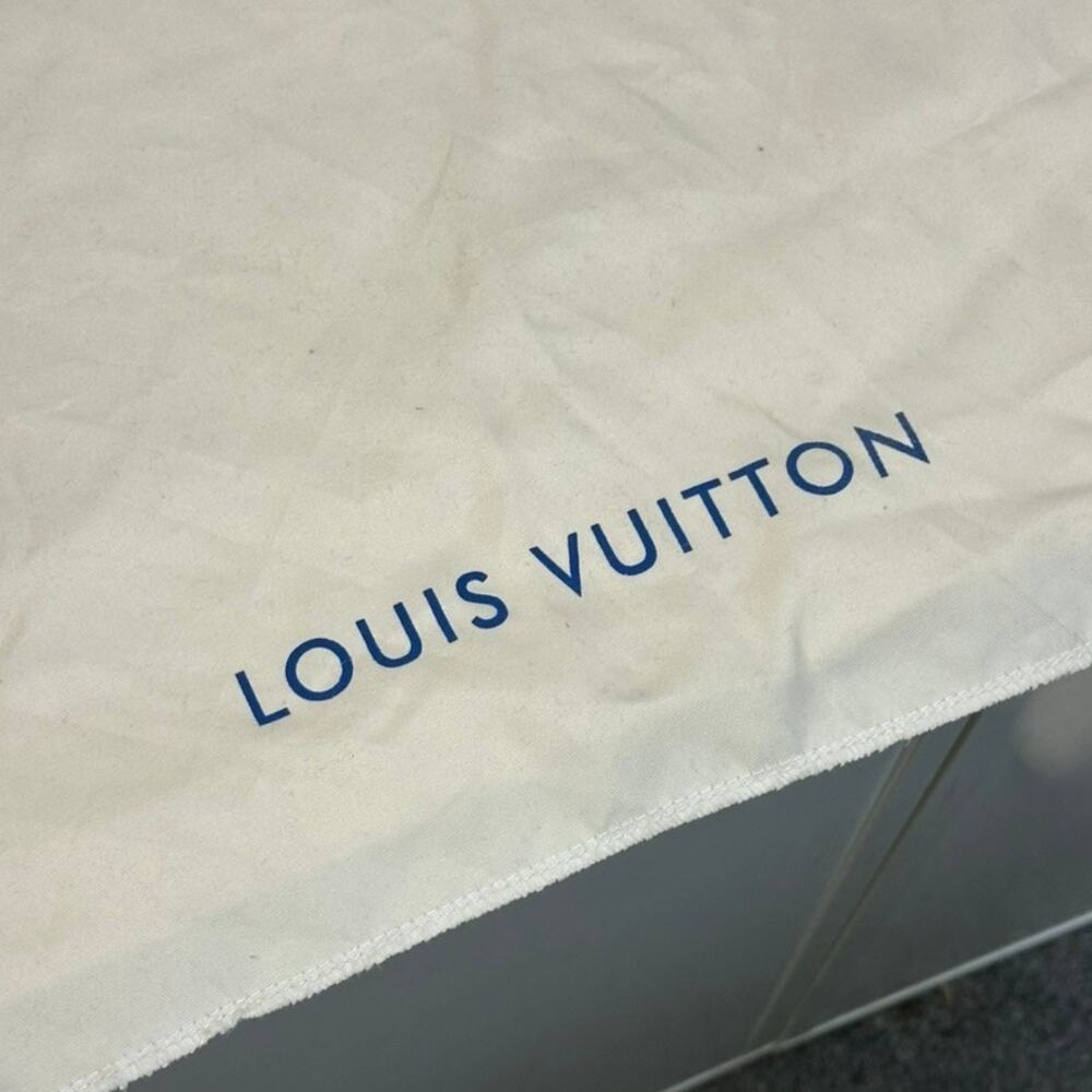 GUC Louis Vuitton Cotton Blend Dust Bag Cream Ivory Blue Fold Over 20 x 24
